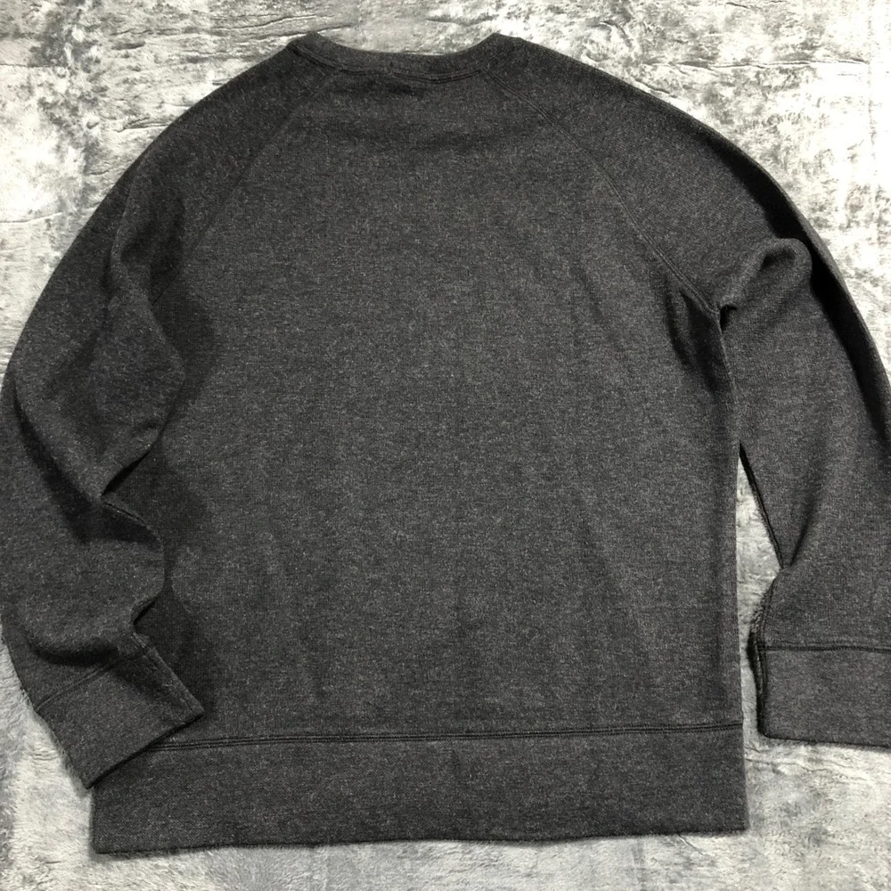 Banana Republic Mens Charcoal‎ Gray Marl Crew Neck Raglan Sweatshirt Size M F22